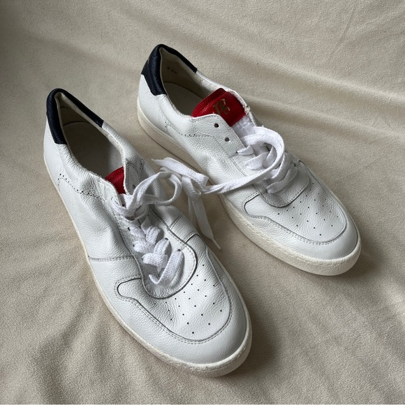 Paul Green White Sneakers with Navy and Red Accents - Picture 5 of 11
